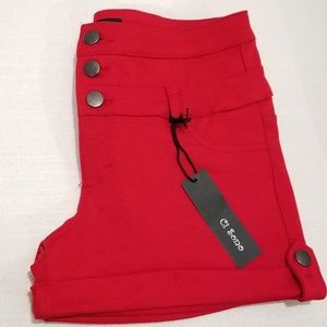 Red Ci Sono High Waist Shorts *NWT*